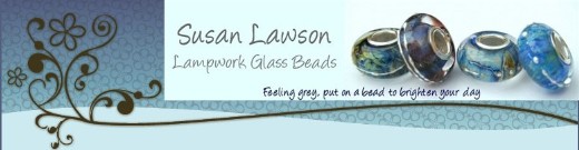 Beautiful glass beads from Susan Lawson