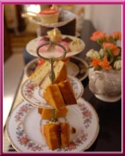 vintage mismatched cake stands